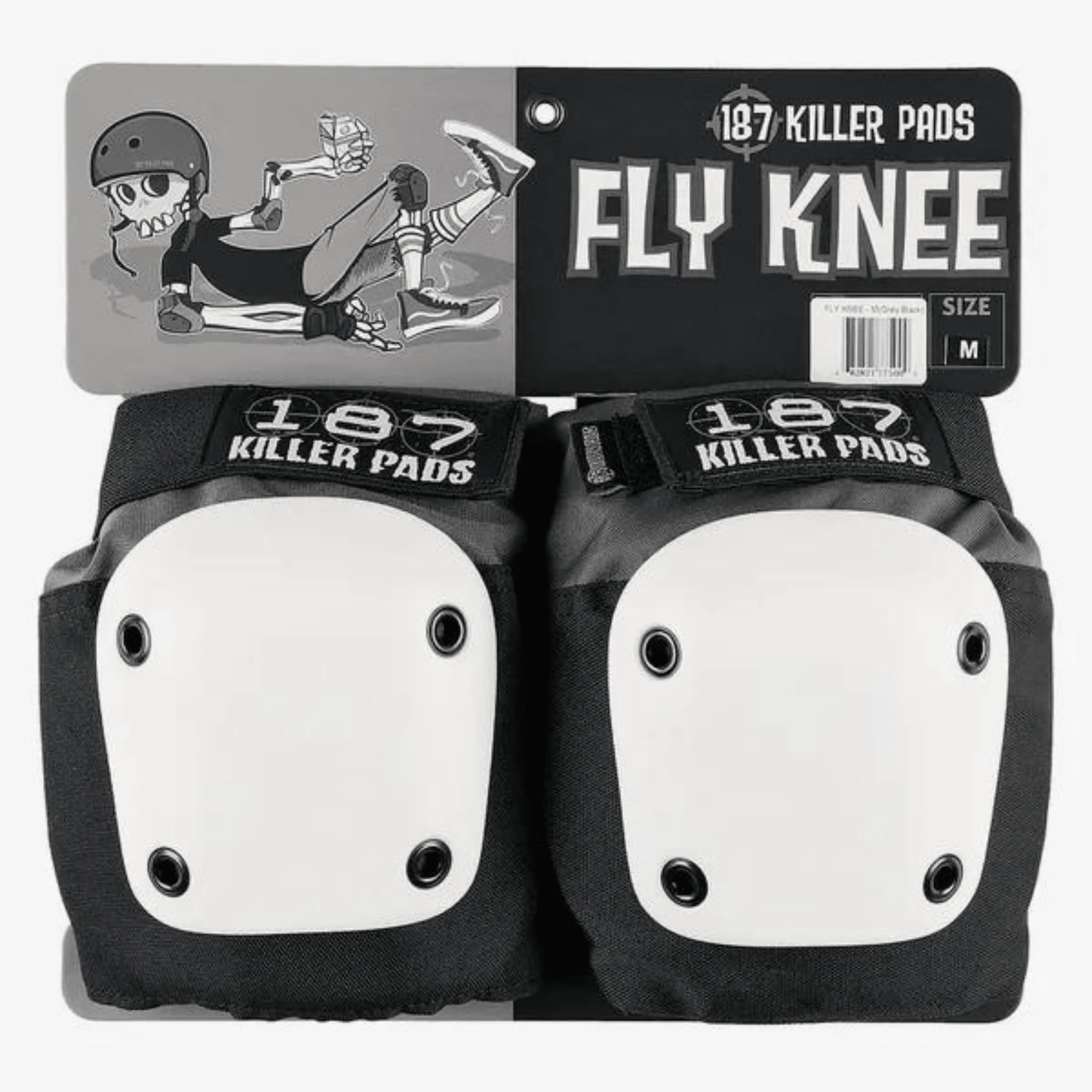 187 Killer Pads Fly Knee Pads, Grey/Black/White