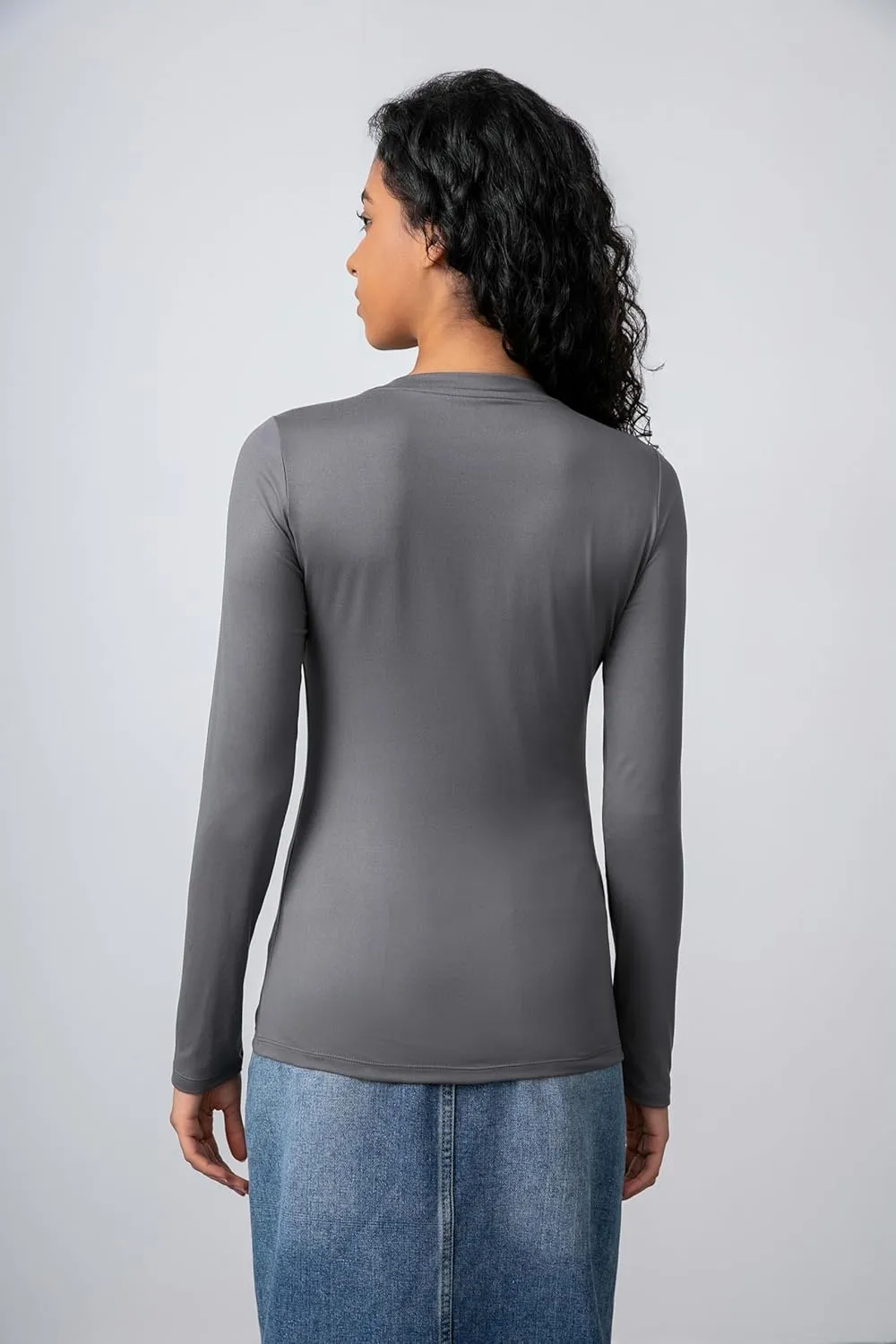 2-Pack Women's Long-Sleeved Shirts V-Neck Tops Slim Casual Autumn Fashion T-Shirts