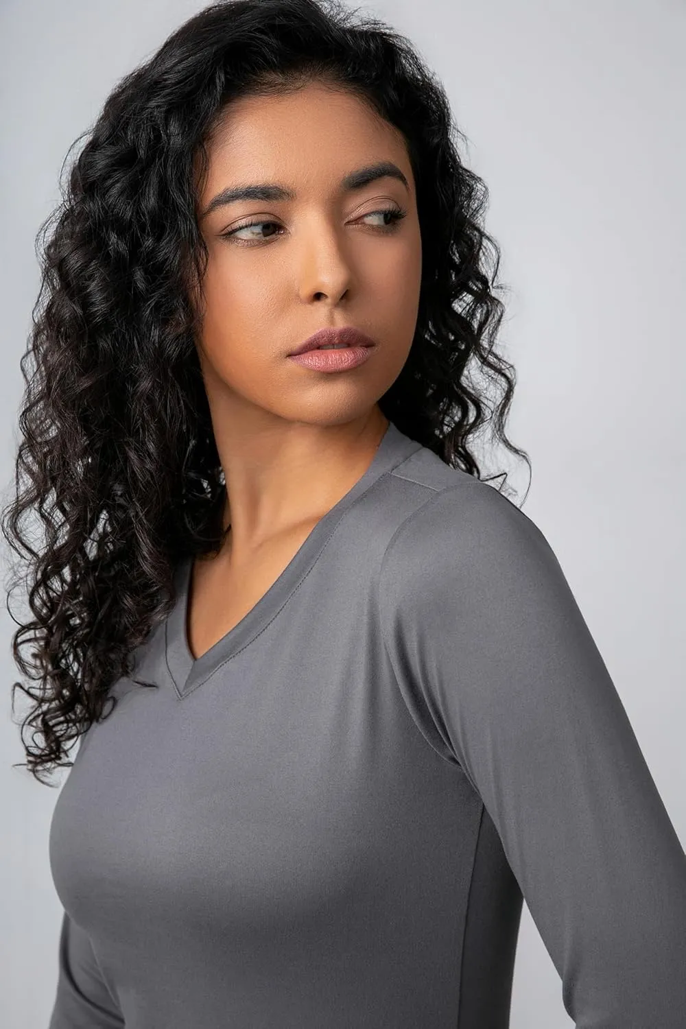 2-Pack Women's Long-Sleeved Shirts V-Neck Tops Slim Casual Autumn Fashion T-Shirts