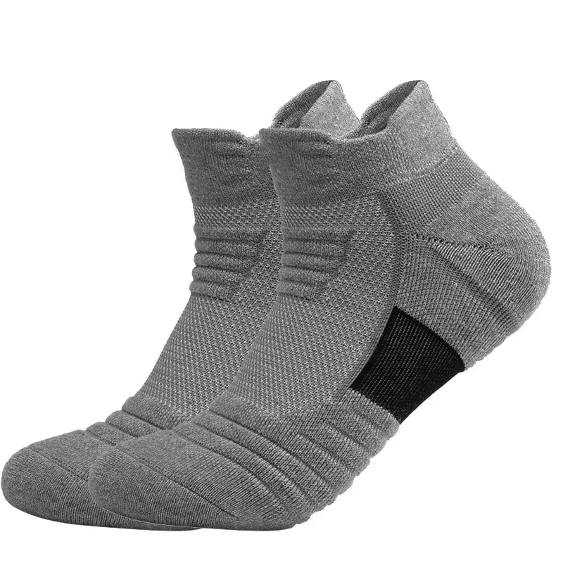 2 Pairs Anti-Slip Football & Basketball Socks - Breathable, Deodorizing Cotton Crew Socks for Men & Women