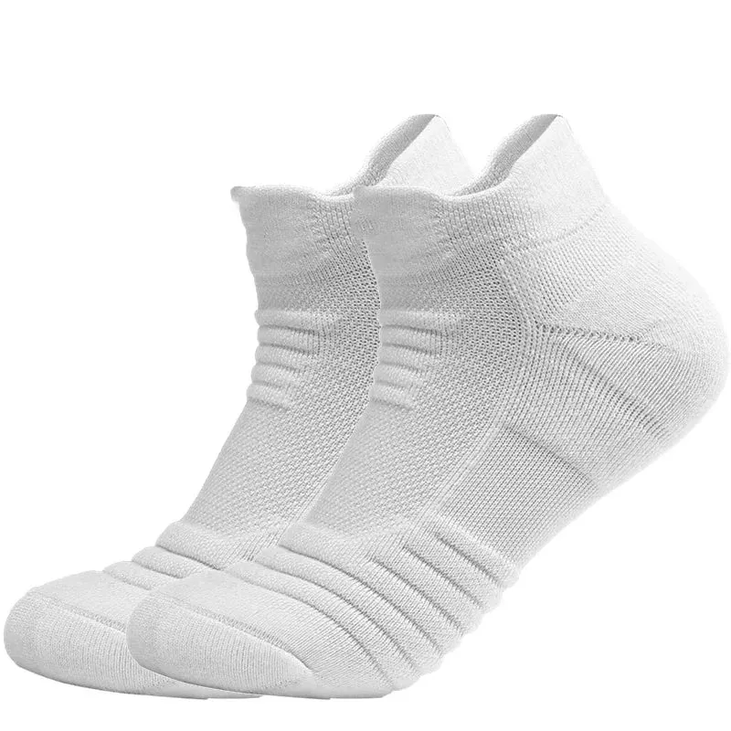 2 Pairs Anti-Slip Football & Basketball Socks - Breathable, Deodorizing Cotton Crew Socks for Men & Women