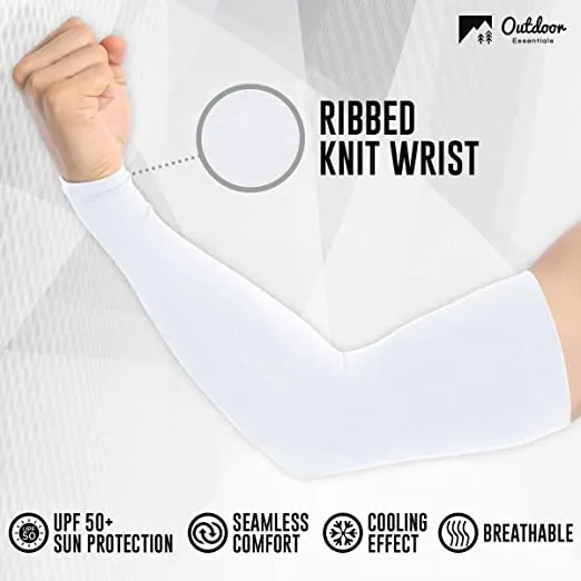 2-Pairs: UV Sun Protection Compression Arm Sleeves
