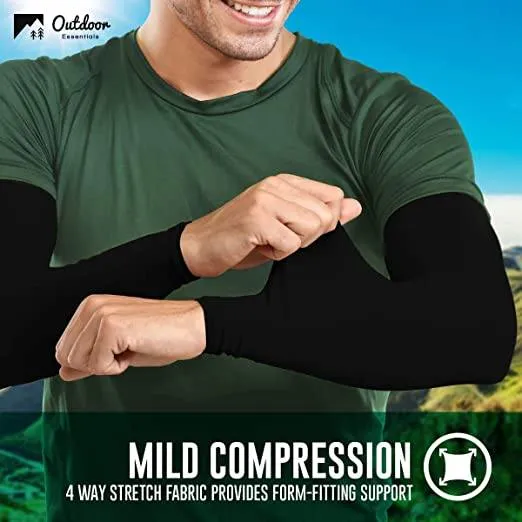 2-Pairs: UV Sun Protection Compression Arm Sleeves
