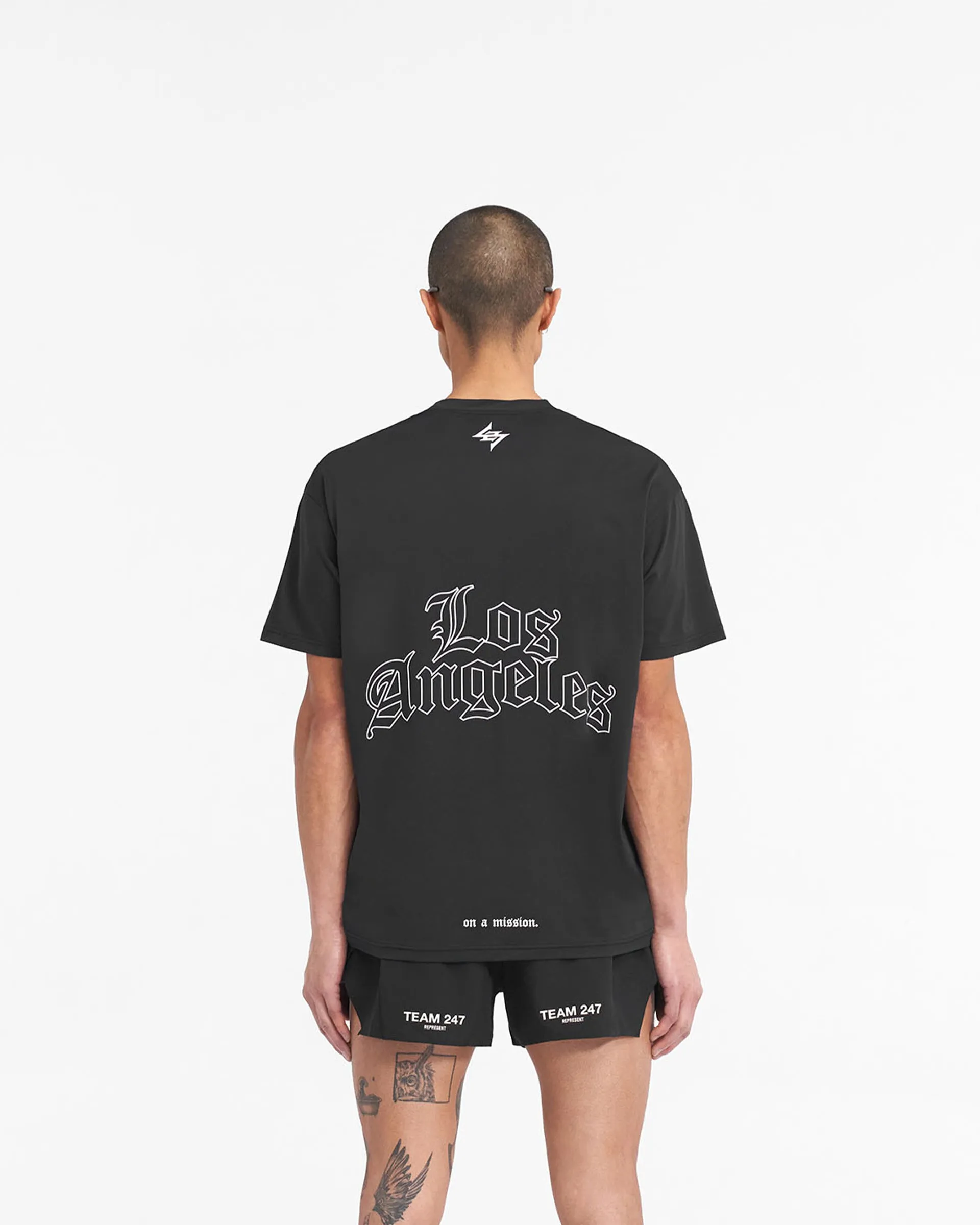 247 LA Marathon Oversized T-Shirt - Black