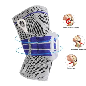 2pcs Compression Knee Support Brace with Side Stabilizers & Patella Gel Pads