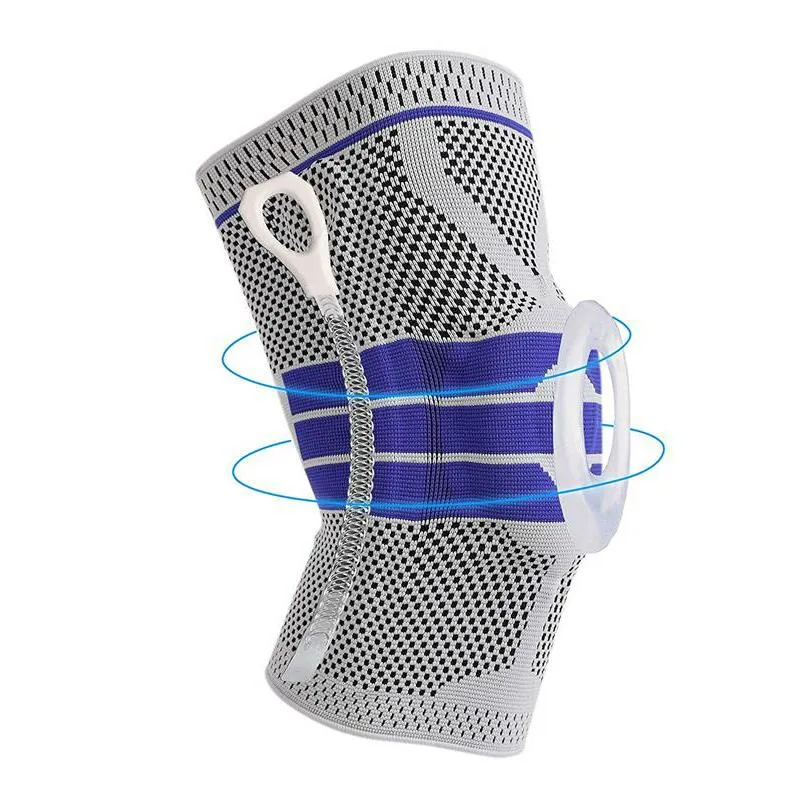 2pcs Compression Knee Support Brace with Side Stabilizers & Patella Gel Pads