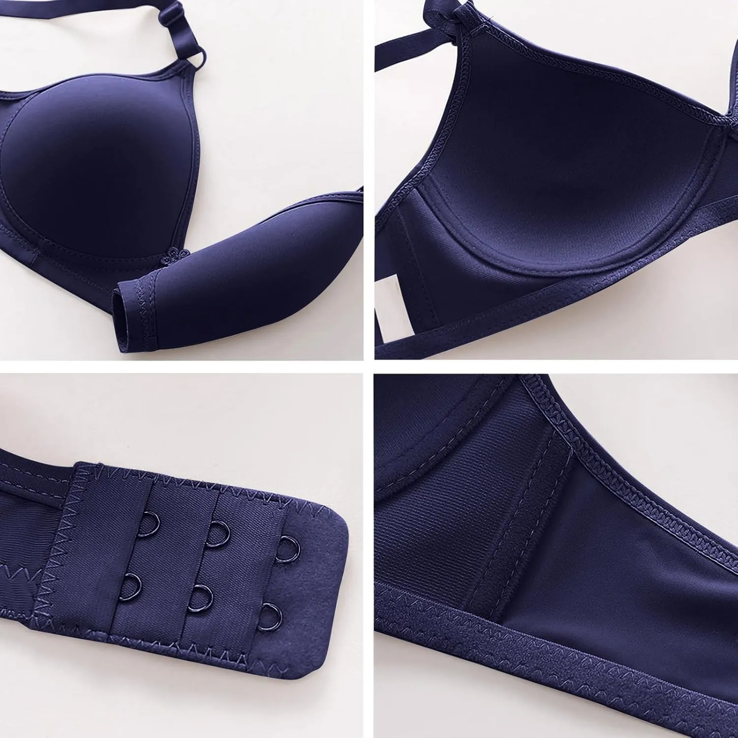 3 Pack Everyday Bras No Underwire Push Up Bralettes Full Coverage Breathable Comfortable Bra Supportive Bras