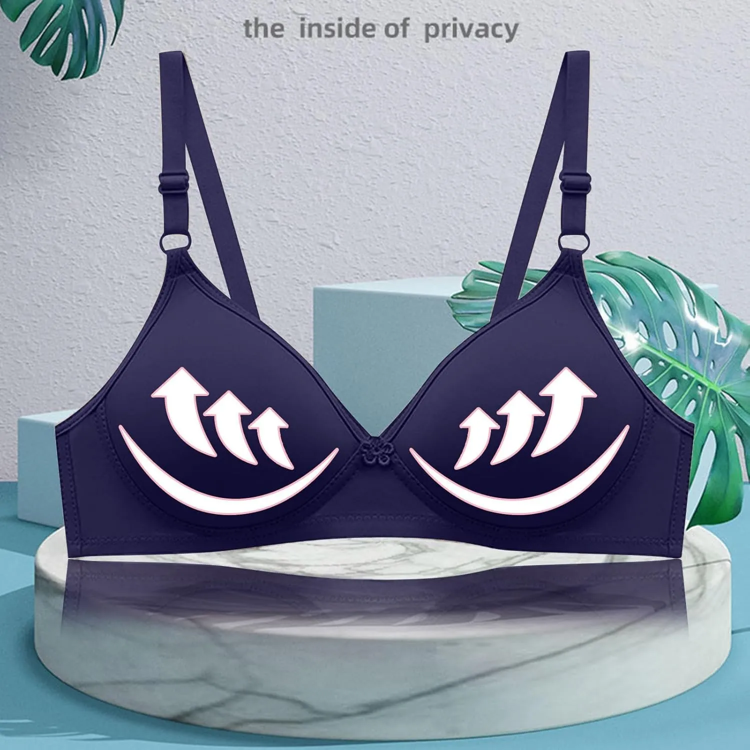 3 Pack Everyday Bras No Underwire Push Up Bralettes Full Coverage Breathable Comfortable Bra Supportive Bras