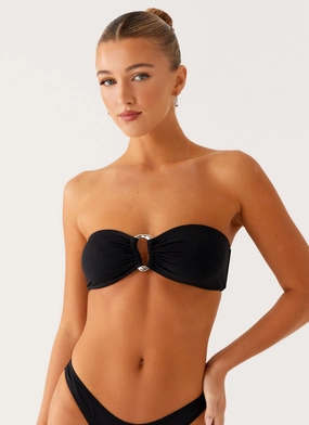 Sport-Ready Apparel Cuba Strapless Bikini Top - Black
