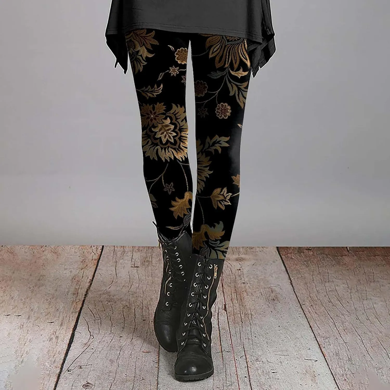4x Leggings for Women Plus Size Pattern Design Leggings Pants Womens High Rise Leggings