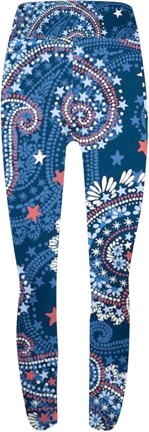 4x Leggings for Women Plus Size Pattern Design Leggings Pants Womens High Rise Leggings
