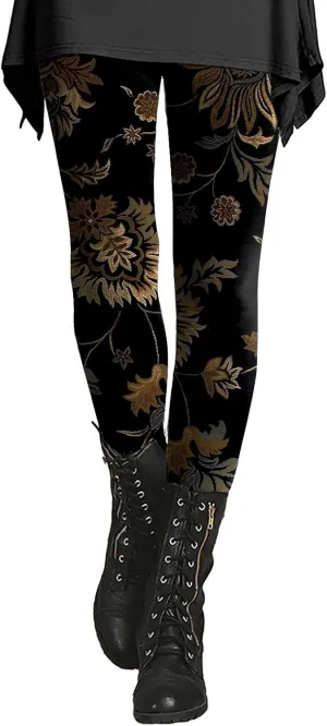 4x Leggings for Women Plus Size Pattern Design Leggings Pants Womens High Rise Leggings