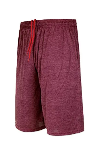 5 Pack: Quick Dry Fit Dri-Fit Big Boys Girls Youth Clothing Knit Active Athletic Performance Basketball Soccer Lacrosse Tennis Exercise Summer Gym Teen Shorts -Set 4- Medium (8/10)