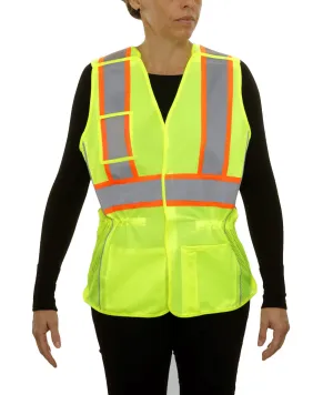 540GXLM Poly Mesh Ladies X-Back Vest with Contrasting Trim
