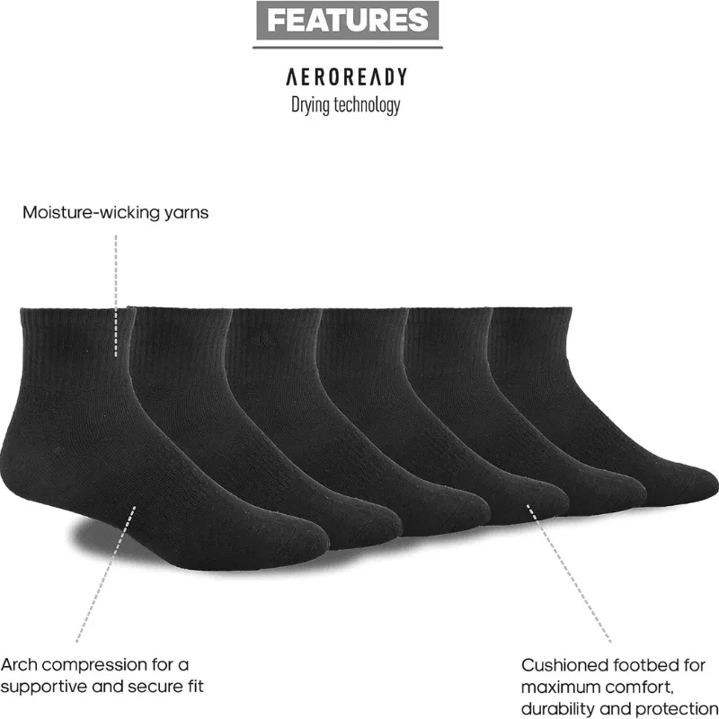 6 Pairs Athletic Compression Socks – Comfort and Performance
