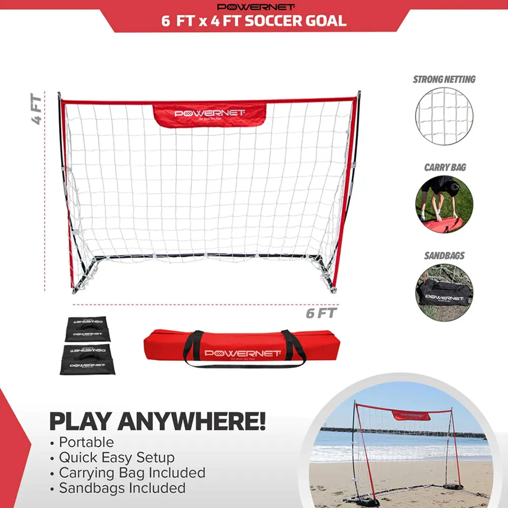 6' x 4' Ultra Lightweight Soccer Goal