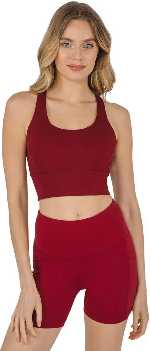 90 Degree By Reflex Lux Moisture Wicking Sports Bra