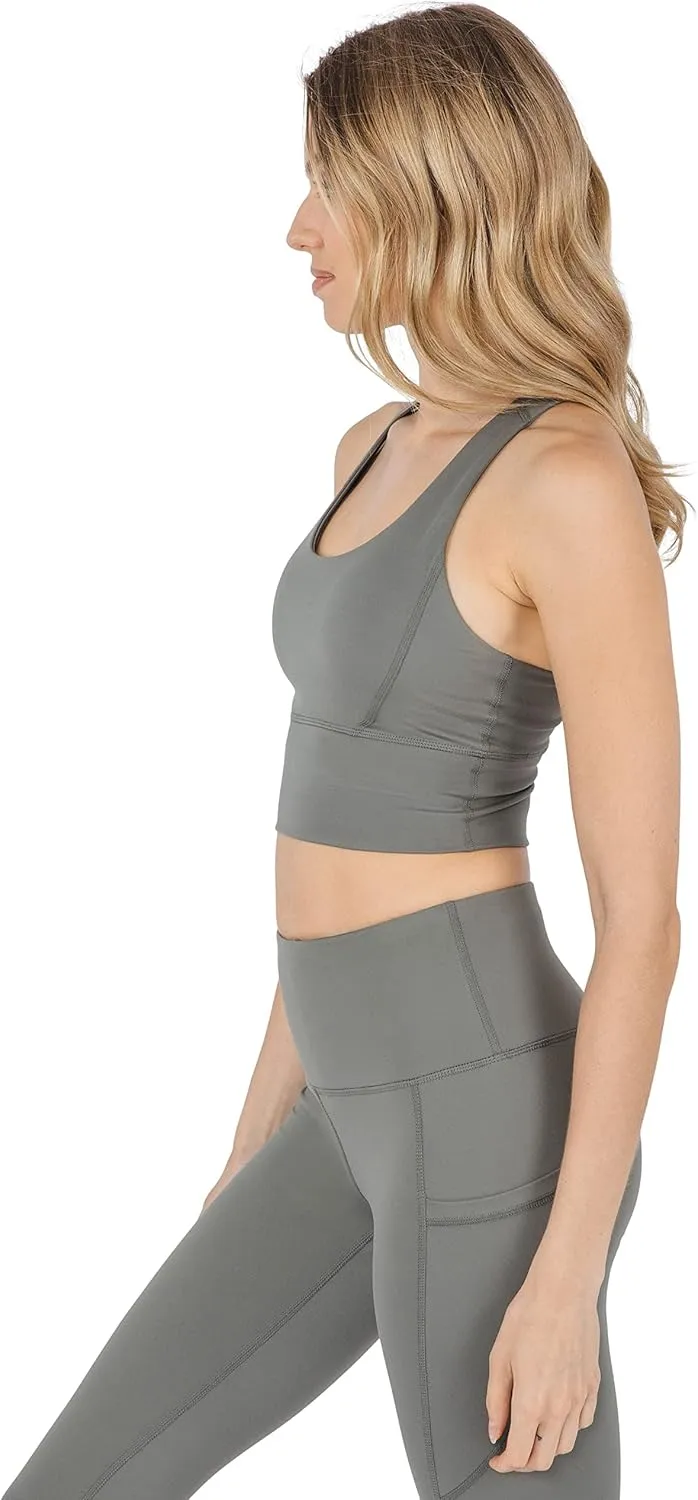 90 Degree By Reflex Lux Moisture Wicking Sports Bra
