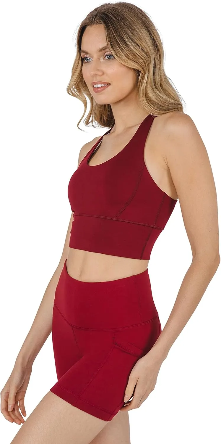 90 Degree By Reflex Lux Moisture Wicking Sports Bra