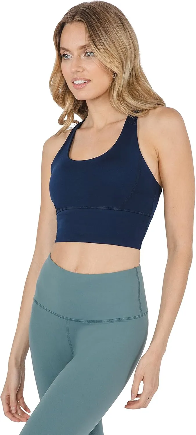90 Degree By Reflex Lux Moisture Wicking Sports Bra