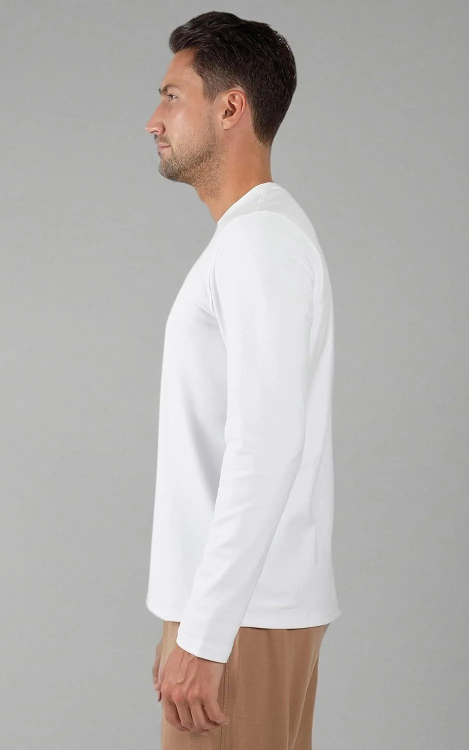 90 Degree By Reflex Mens Moisture Wicking Soft Crew Neck Dry Fit Long Sleeve Shirt for Men