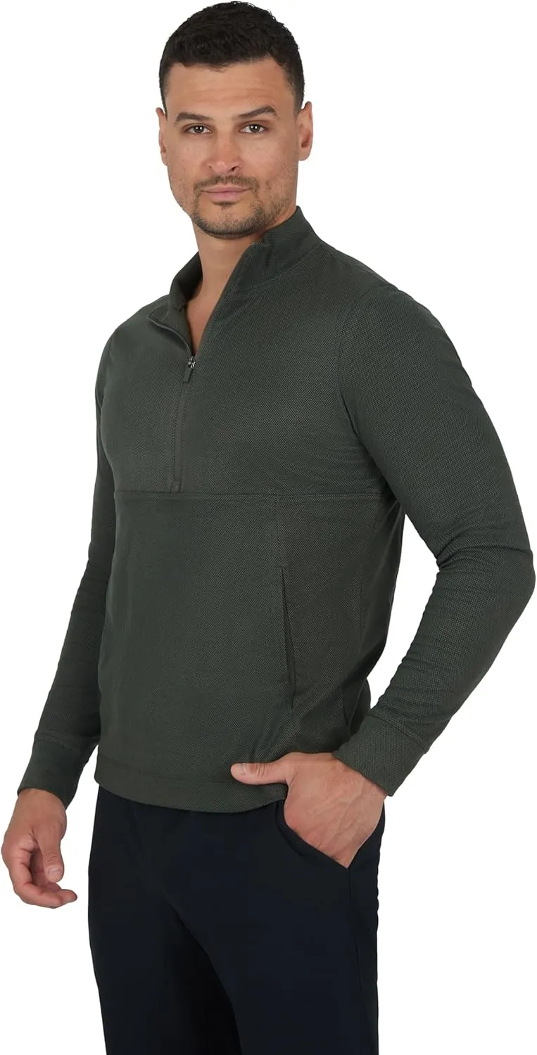 90 Degree By Reflex Ultra Soft Half Zip Long Sleeve Shirt for Men