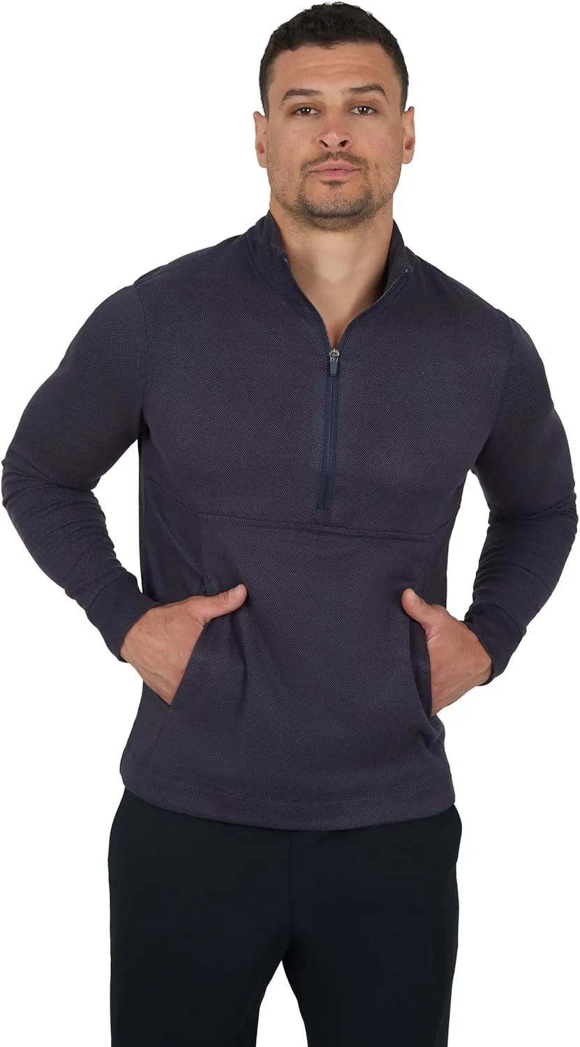 90 Degree By Reflex Ultra Soft Half Zip Long Sleeve Shirt for Men