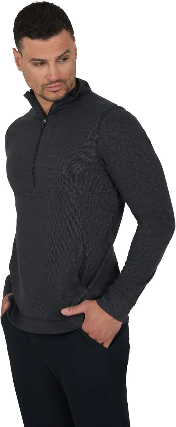 90 Degree By Reflex Ultra Soft Half Zip Long Sleeve Shirt for Men