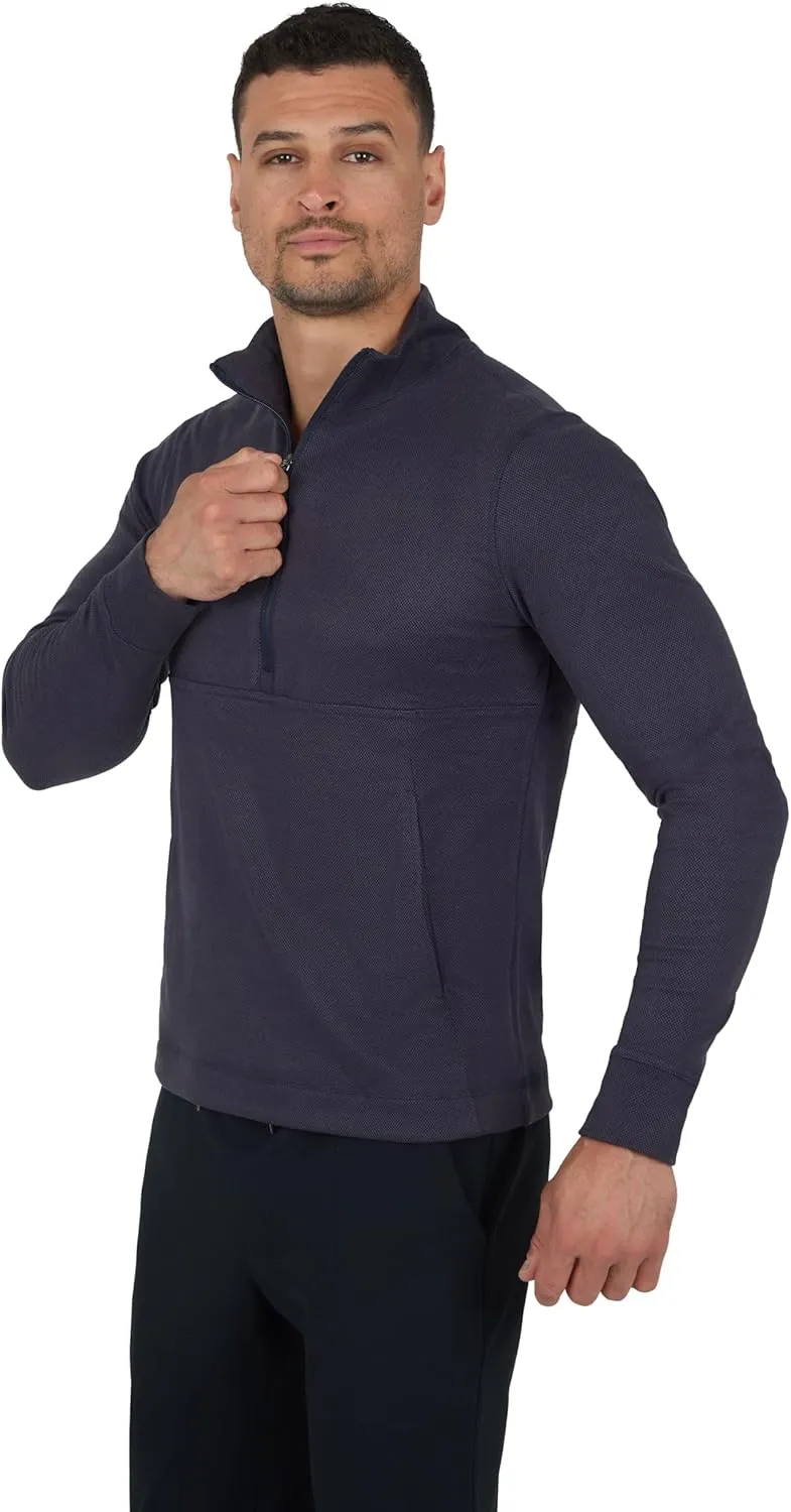 90 Degree By Reflex Ultra Soft Half Zip Long Sleeve Shirt for Men