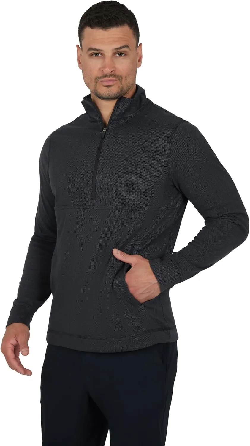 90 Degree By Reflex Ultra Soft Half Zip Long Sleeve Shirt for Men