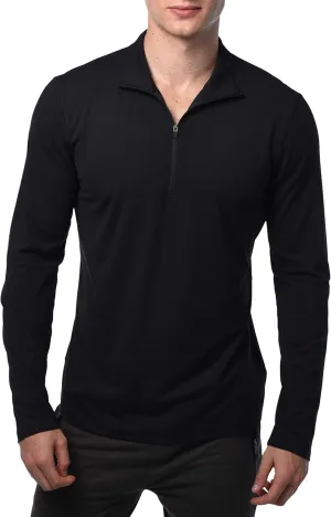 90 Degree By Reflex Ultra Soft Half Zip Long Sleeve Shirt for Men