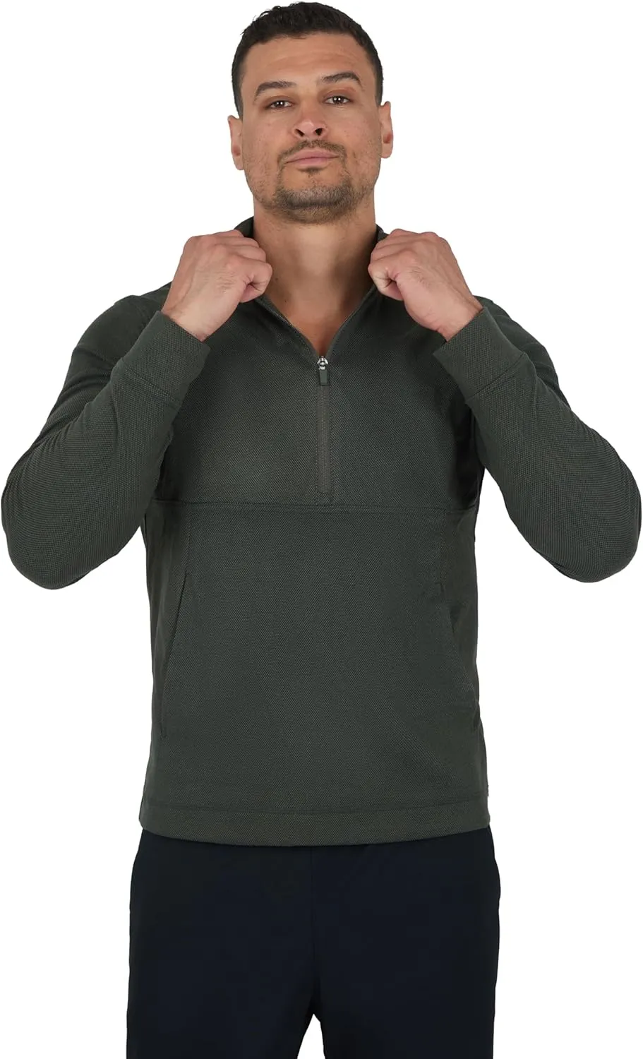 90 Degree By Reflex Ultra Soft Half Zip Long Sleeve Shirt for Men