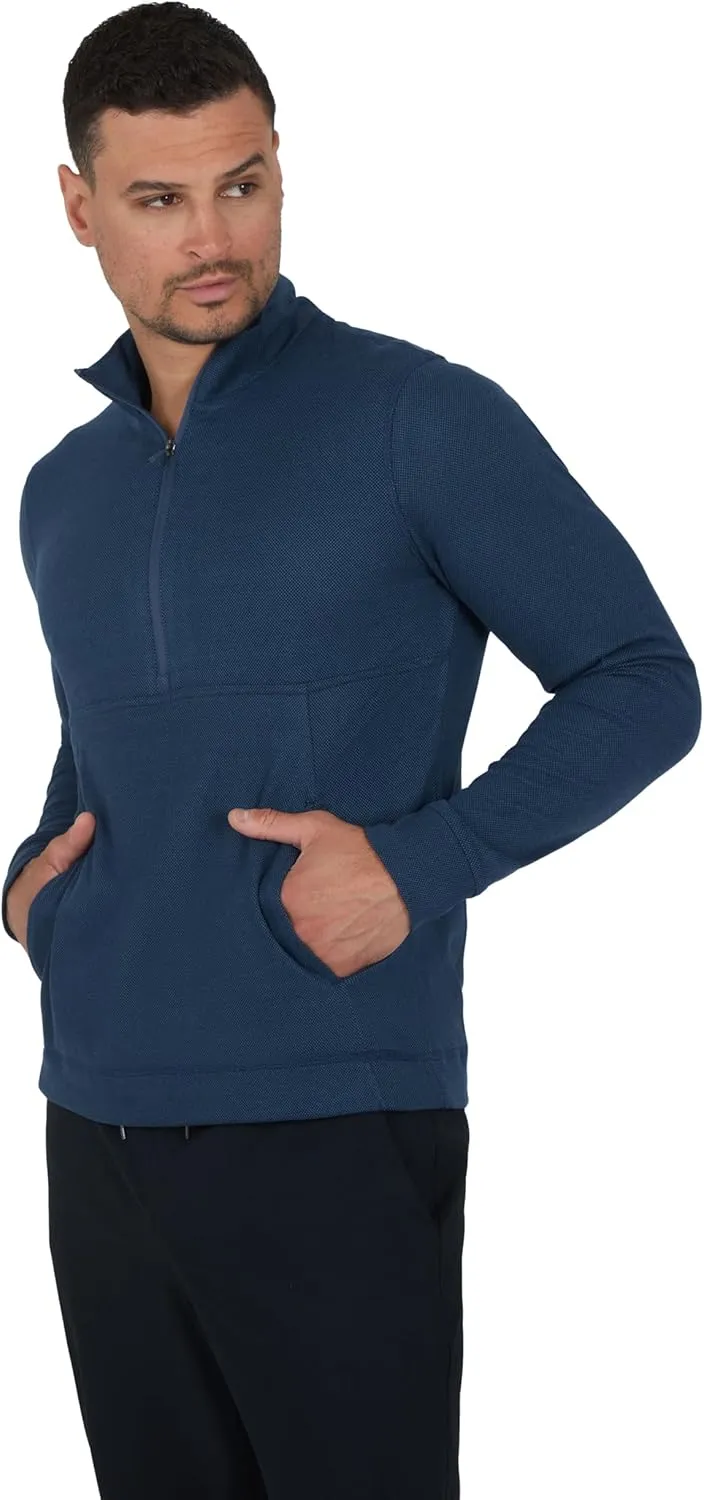 90 Degree By Reflex Ultra Soft Half Zip Long Sleeve Shirt for Men