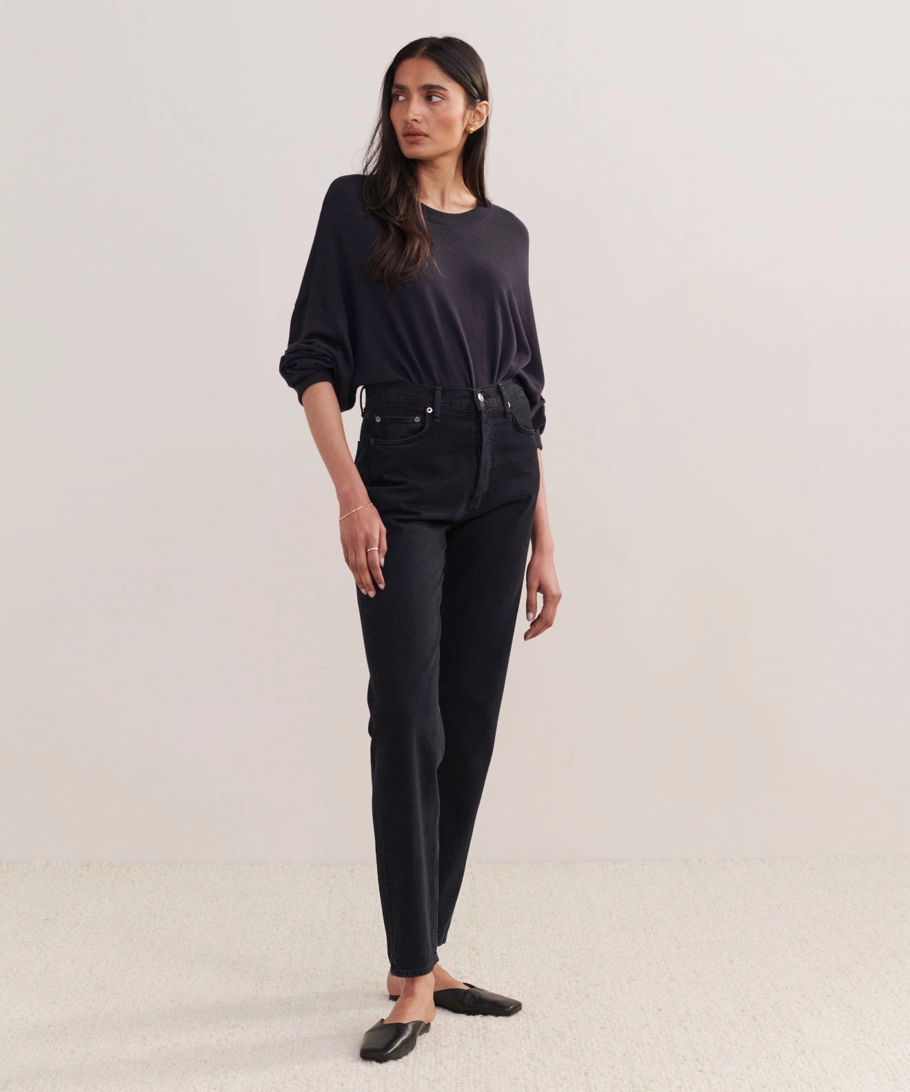 Slim Comfort 90's Pinch Waist Long Jean