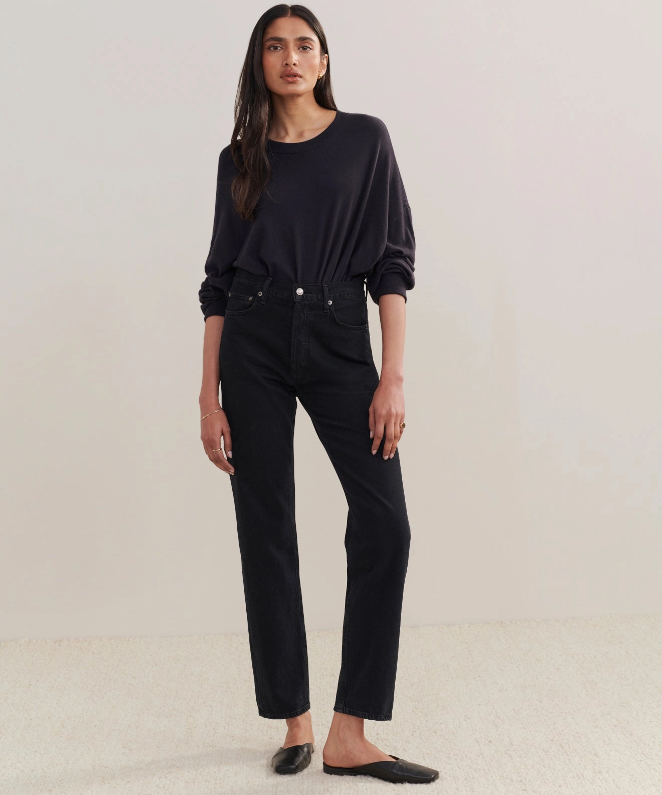 90's Pinch Waist Long Jean Durable Activewear
