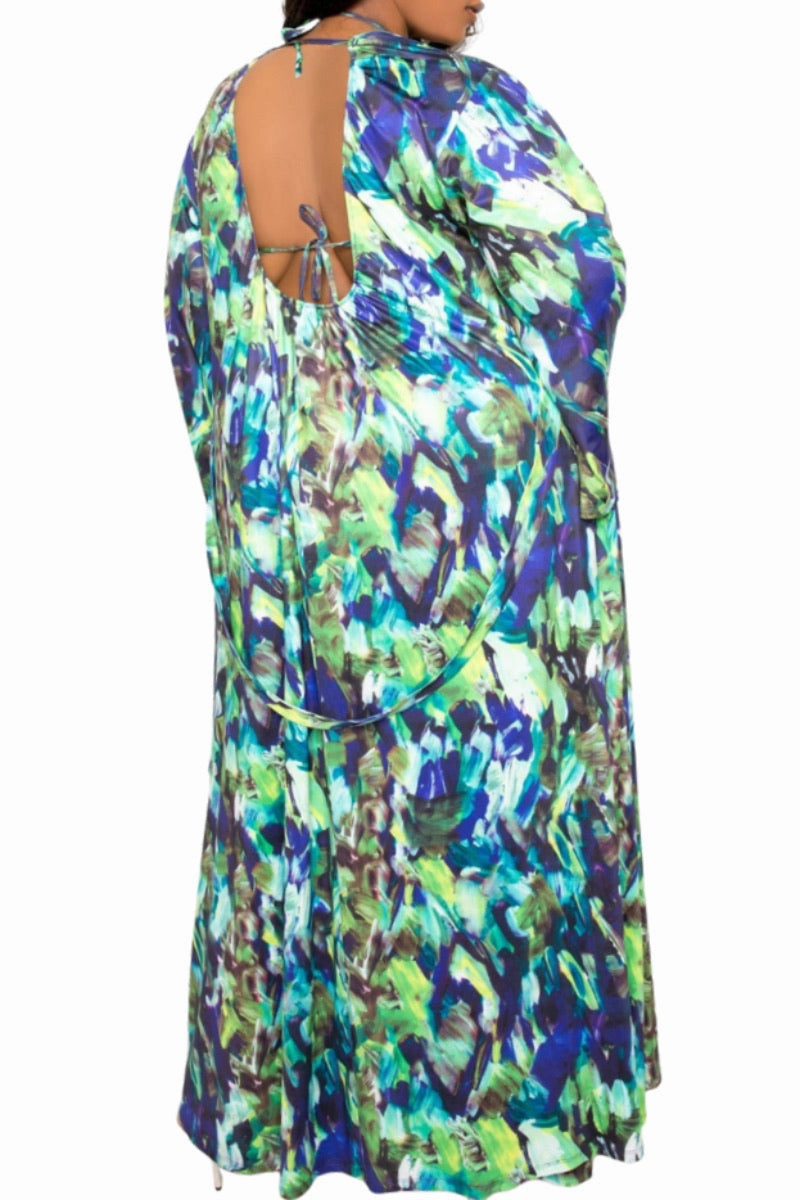 *Final Sale Plus Size 4-pc PlaySuit Set - Duster, Pants, Top, Bottoms On The Go