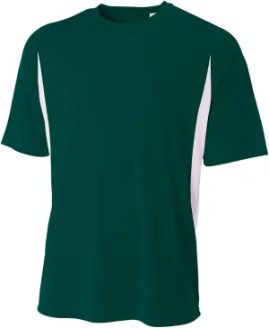 A4 Mens High-Performance Moisture-Wicking Color Block T-Shirt