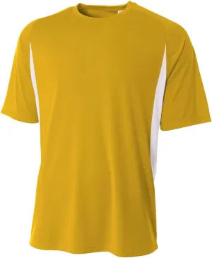 A4 Mens High-Performance Moisture-Wicking Color Block T-Shirt