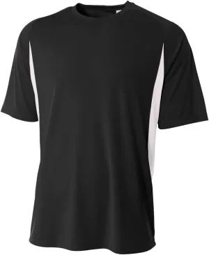 A4 Mens High-Performance Moisture-Wicking Color Block T-Shirt