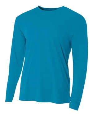 A4 N3165 Cooling Performance Long Sleeve Crew - Electric Blue