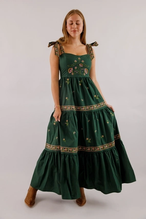 A Feeling of Gratitude Maxi Dress-Hunter Green Quick Fit Simple formal dress