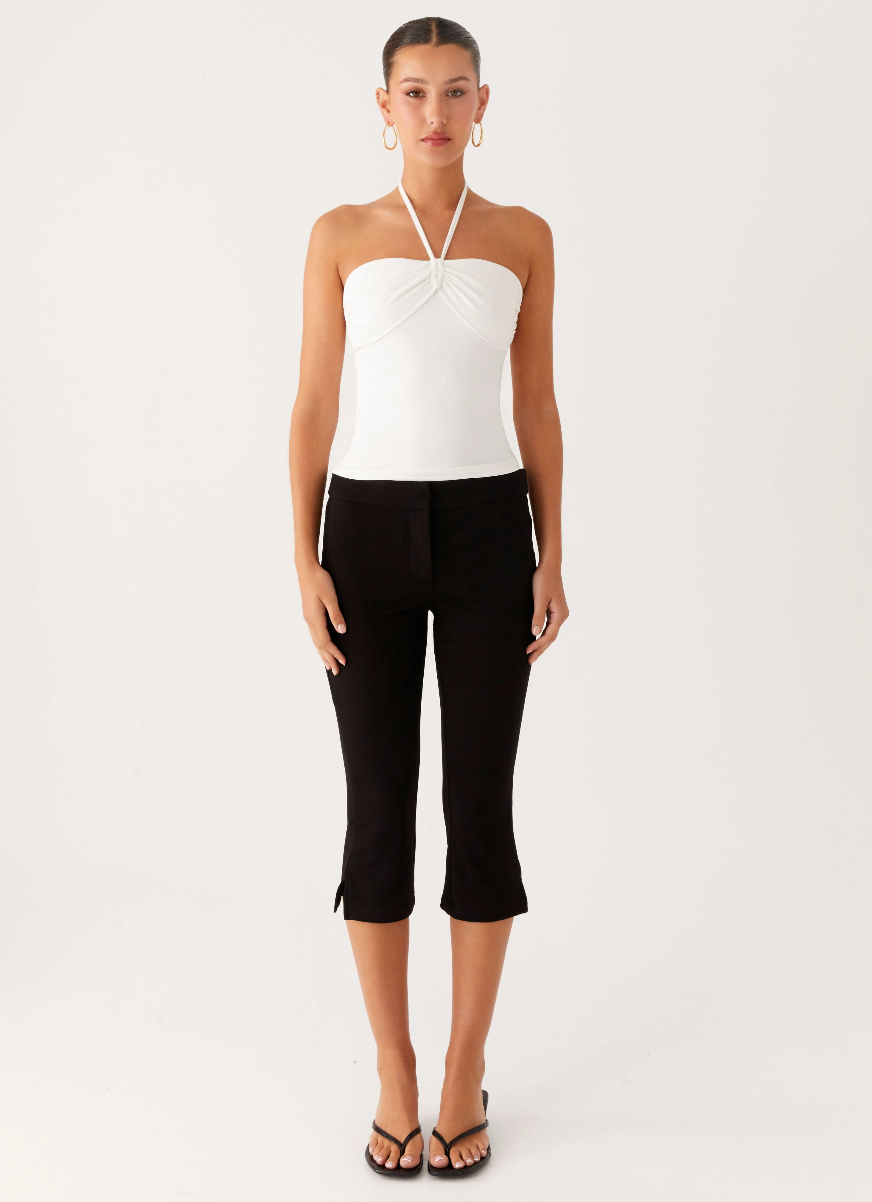 Good Thing Halter Top - White Tencel Lyocell Fiber