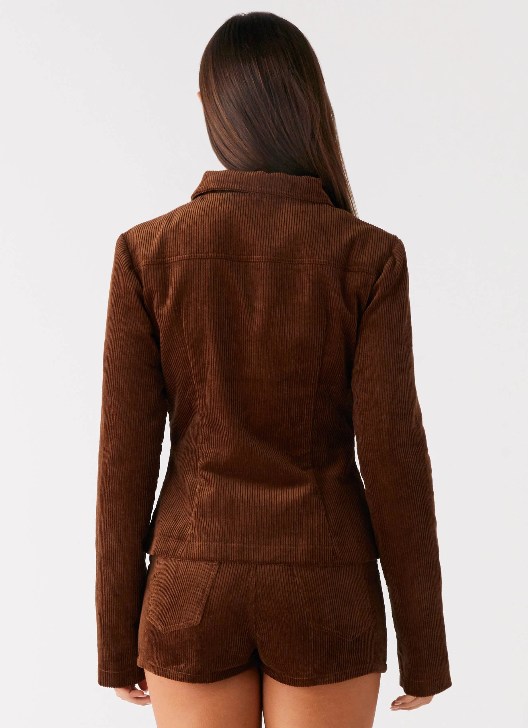 Taliyah Cord Jacket - Walnut Compact Design