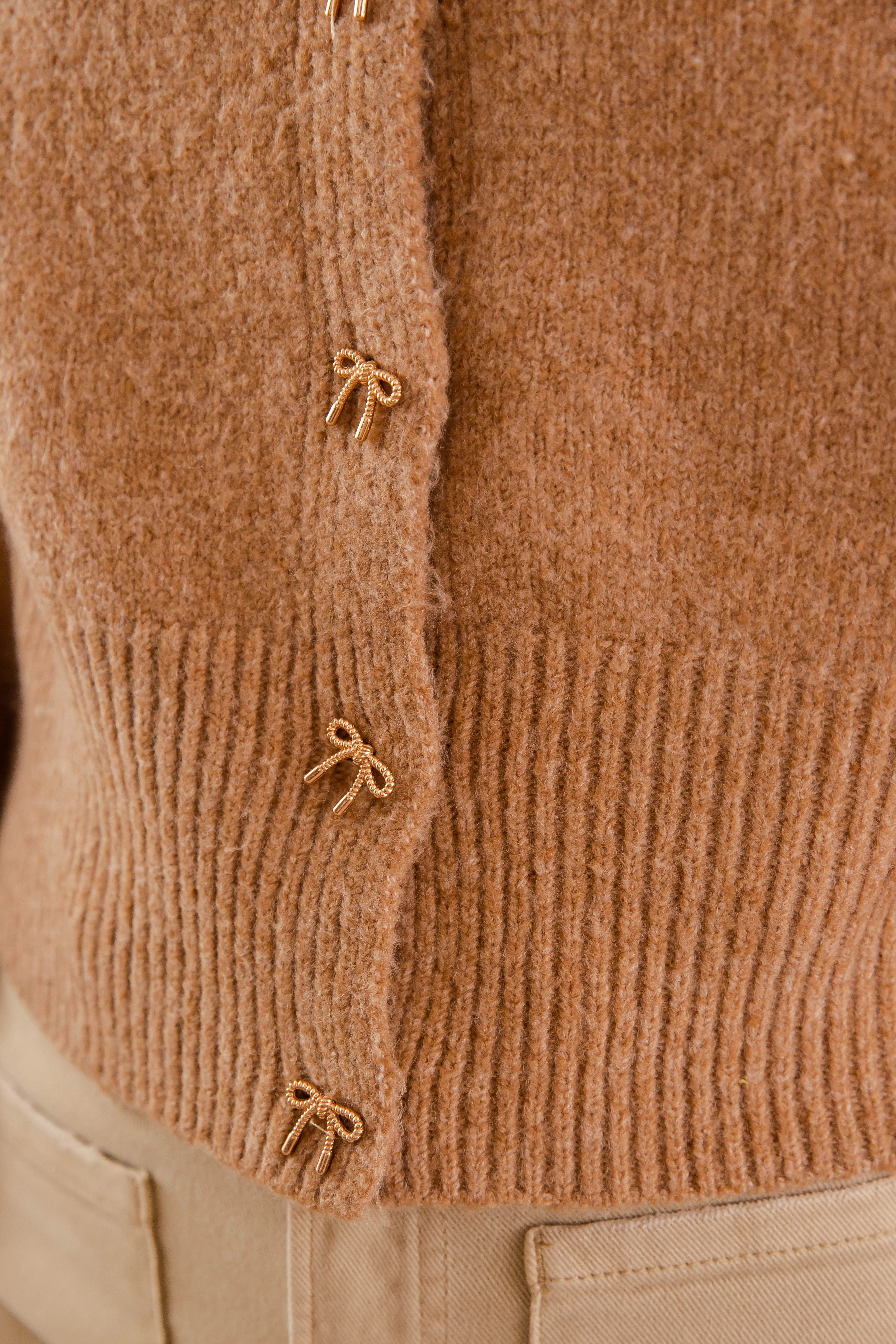 Totally Smitten Cardigan-Taupe Elegant Look