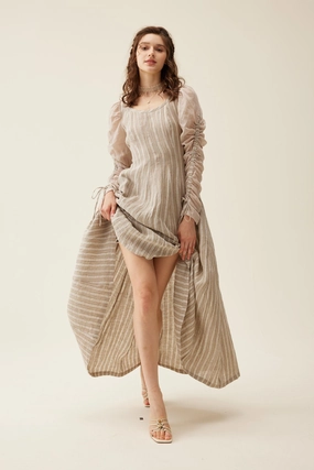 Crystal 17 | Victorian maxi linen dress sport chic Non Irritating Seams