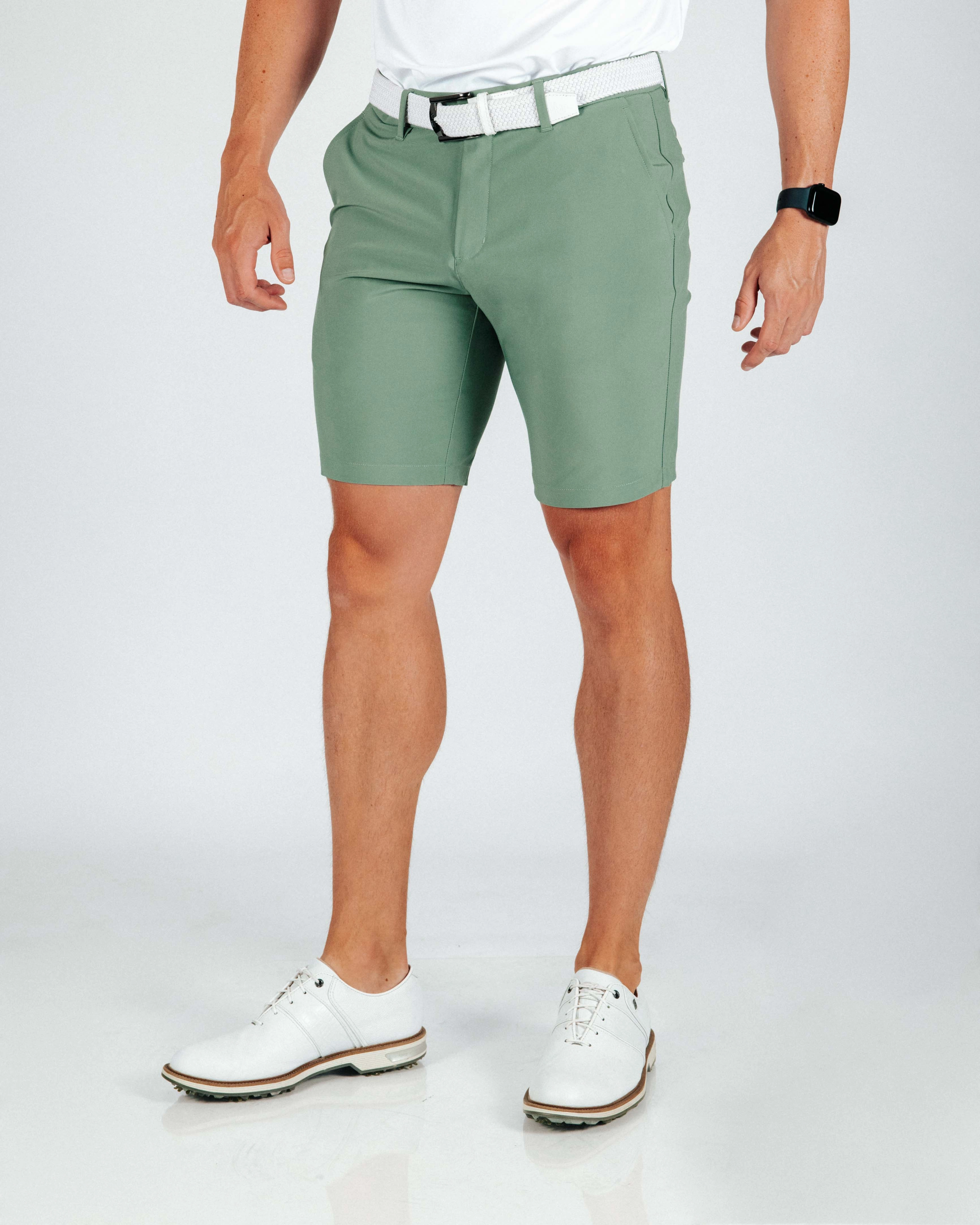 Sleek Look Urban Ready Men's Sage Green Golf Shorts