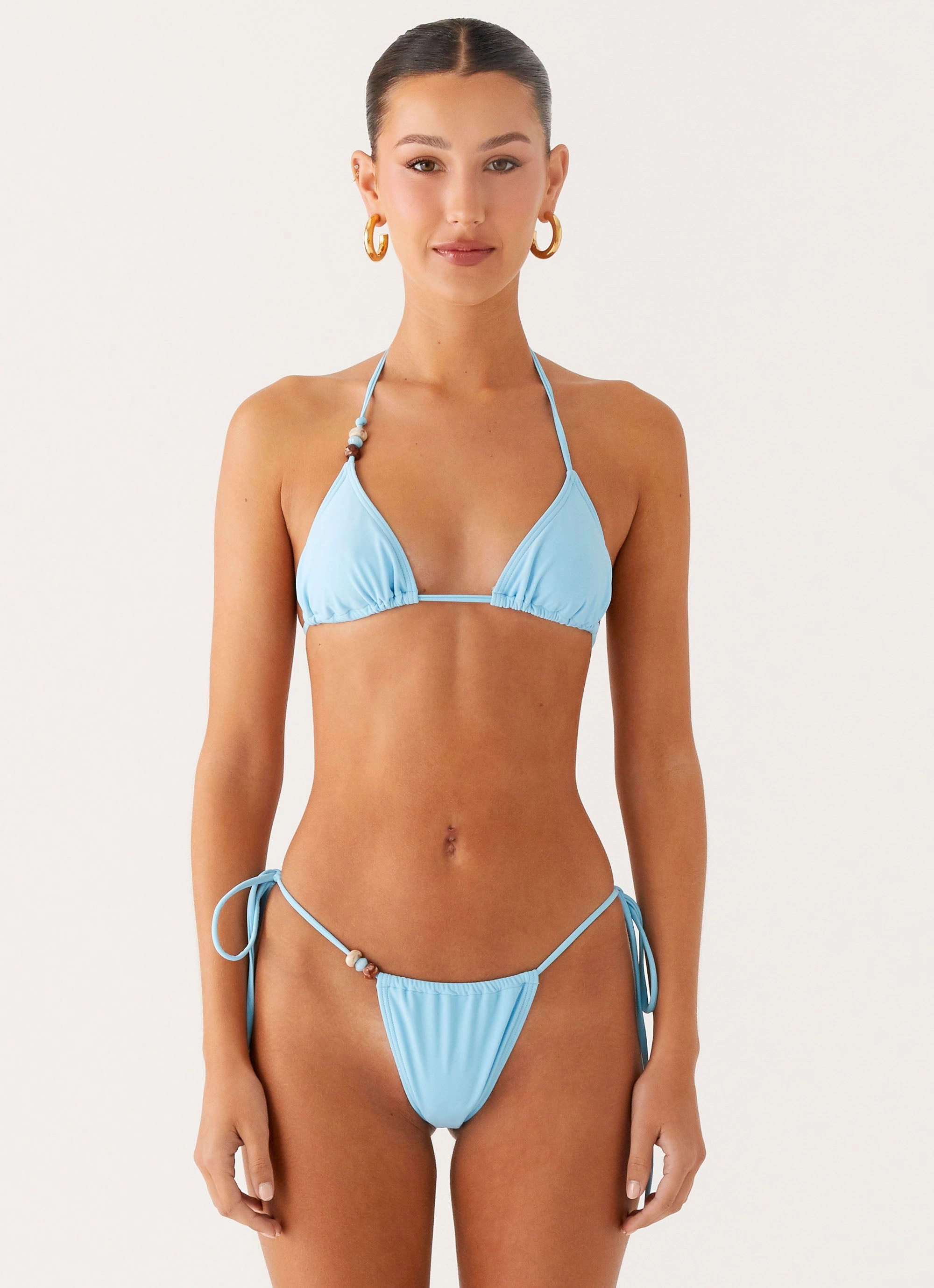 NonMarkingSole Ryland Bead Bikini Top - Turquoise