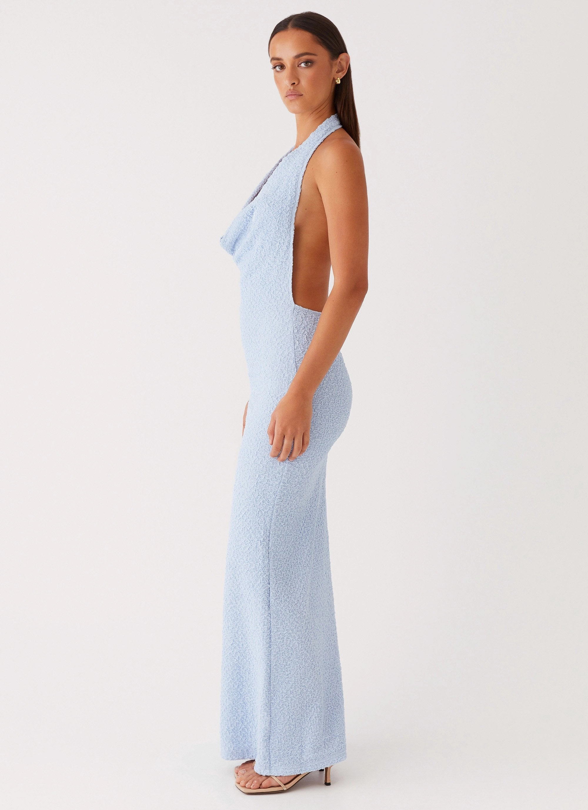 Curve-Enhancing Anella Maxi Dress - Blue