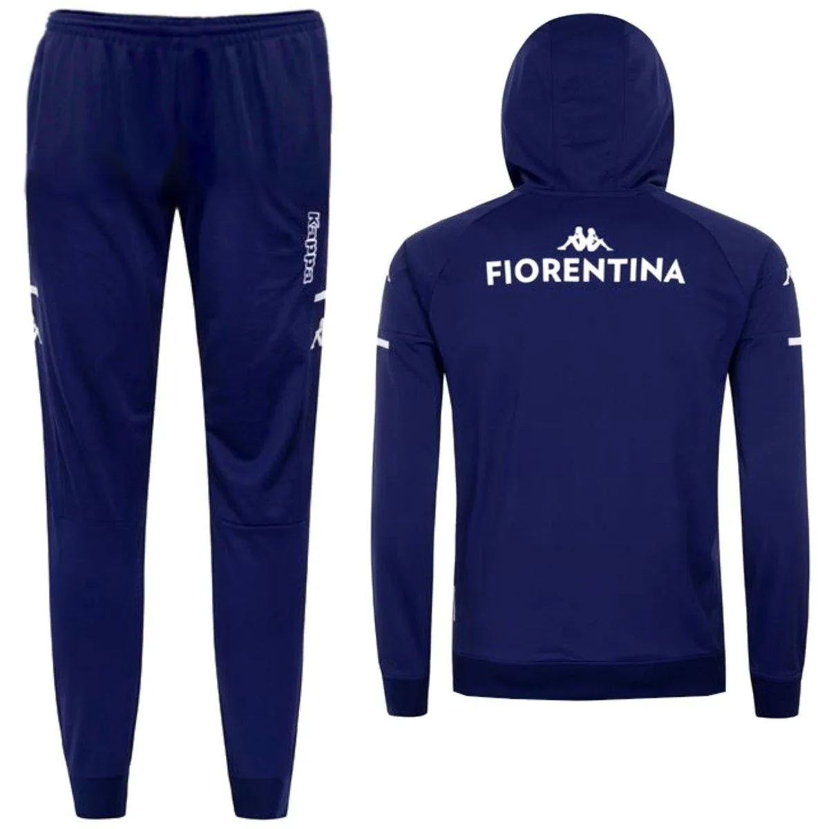 AC Fiorentina navy hooded presentation soccer tracksuit 2020/21 - Kappa