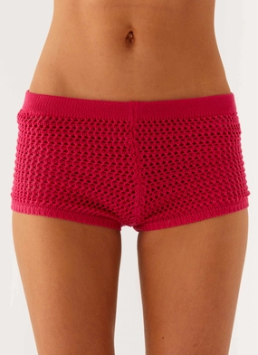 Hiking Gear Lukella Crochet Mini Short - Hot Pink